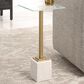 Uttermost Martini Table in White and Brass, , large