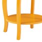 Linon Home Decor Rainbow Round Side Table in Yellow, , large