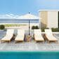 Hearth and Haven Outdoor Chaise Lounge with Armrest in Cream, , large