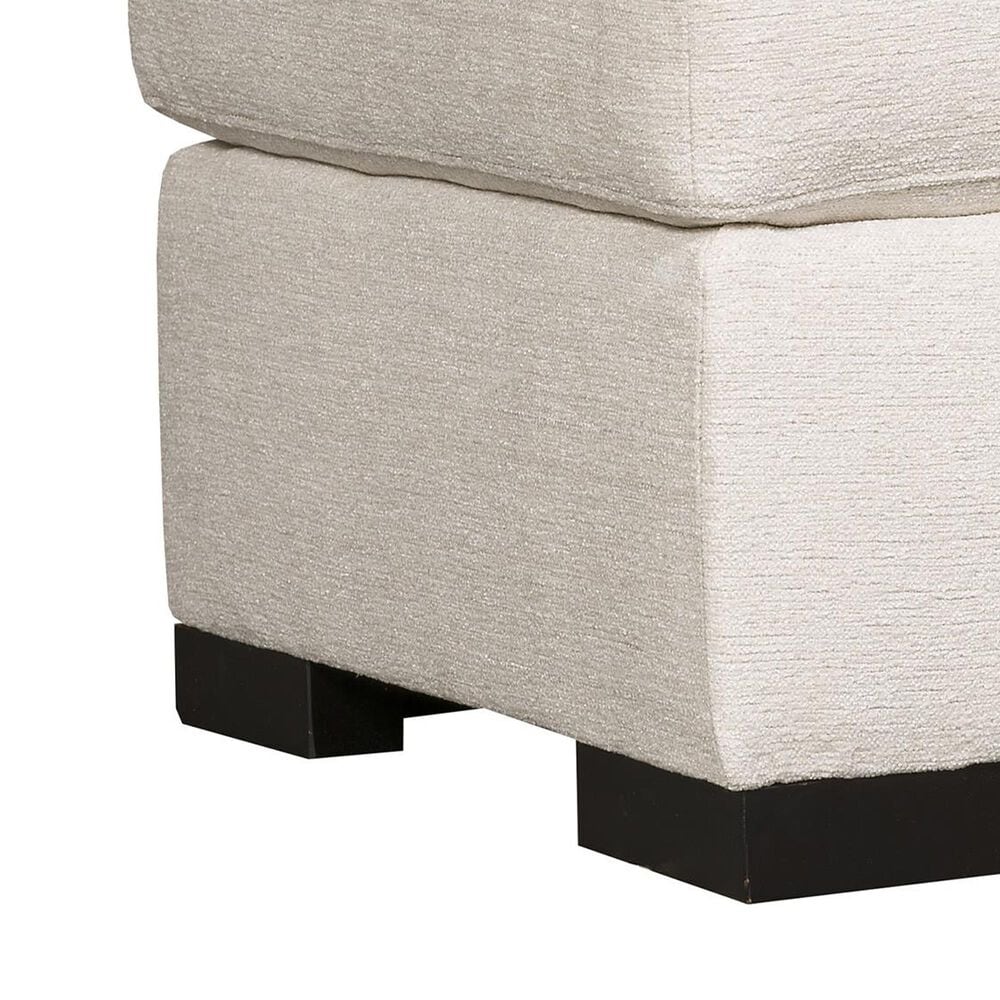 Bernhardt Germain Ottoman in White and Cream, , large