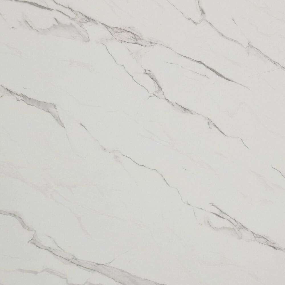 Mayberry Hill Marlene Dining Table with Faux Marble Top in White and Black - Table Only, , large