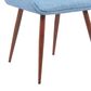 Armen Living Panda Side Chair with Blue Upholstery in Walnut, , large