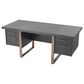 Eichholtz Canova Desk in Charcoal Grey Oak and Brushed Brass, , large