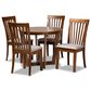 Baxton Studio Andi 5-Piece Dining Set in Grey/Walnut Brown, , large