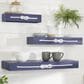 Maple and Jade 3-Piece Wall Shelf with Knotted Rope in Dark Blue and White, , large