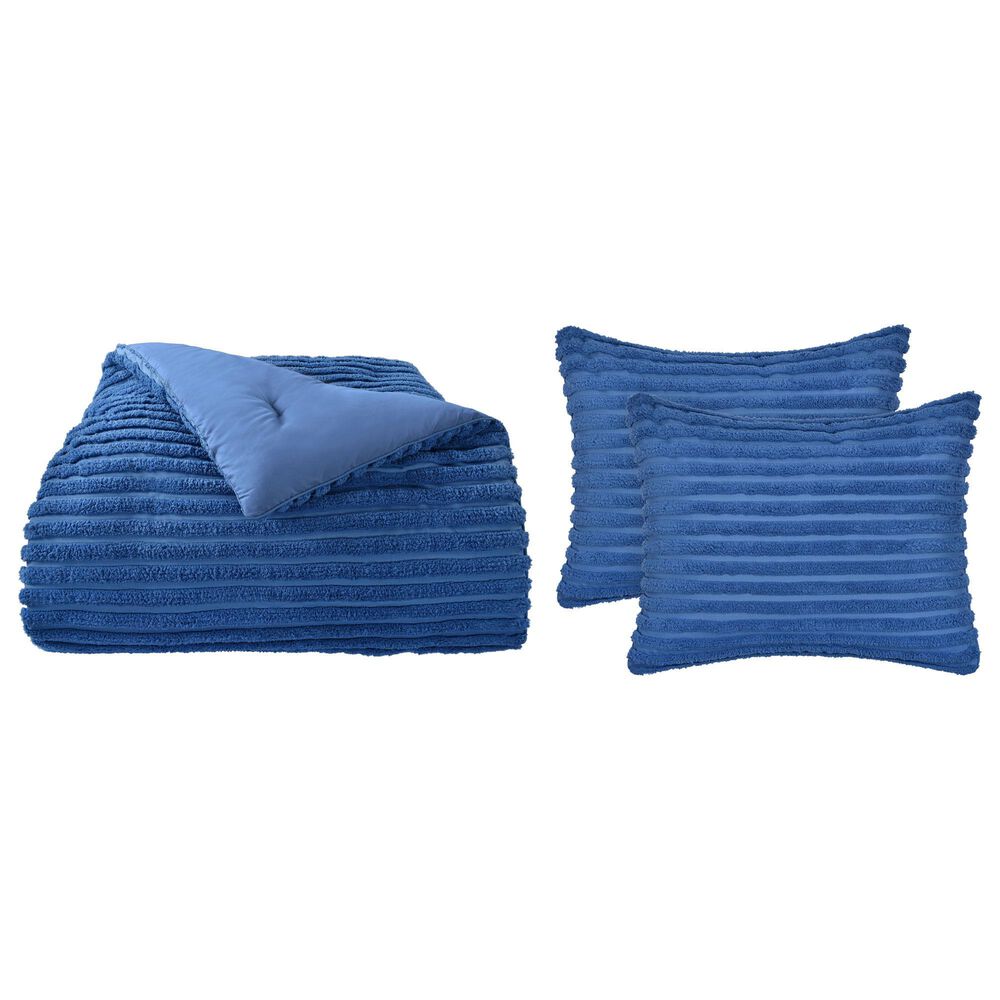 J. Queen New York Darby 3-Piece Full/Queen Comforter Set in Azure, , large