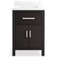 Kohler Kresla 24" Single Bathroom Vanity in Carbon Oak with 3 cm White Quartz Top and Rectangular Sink, , large