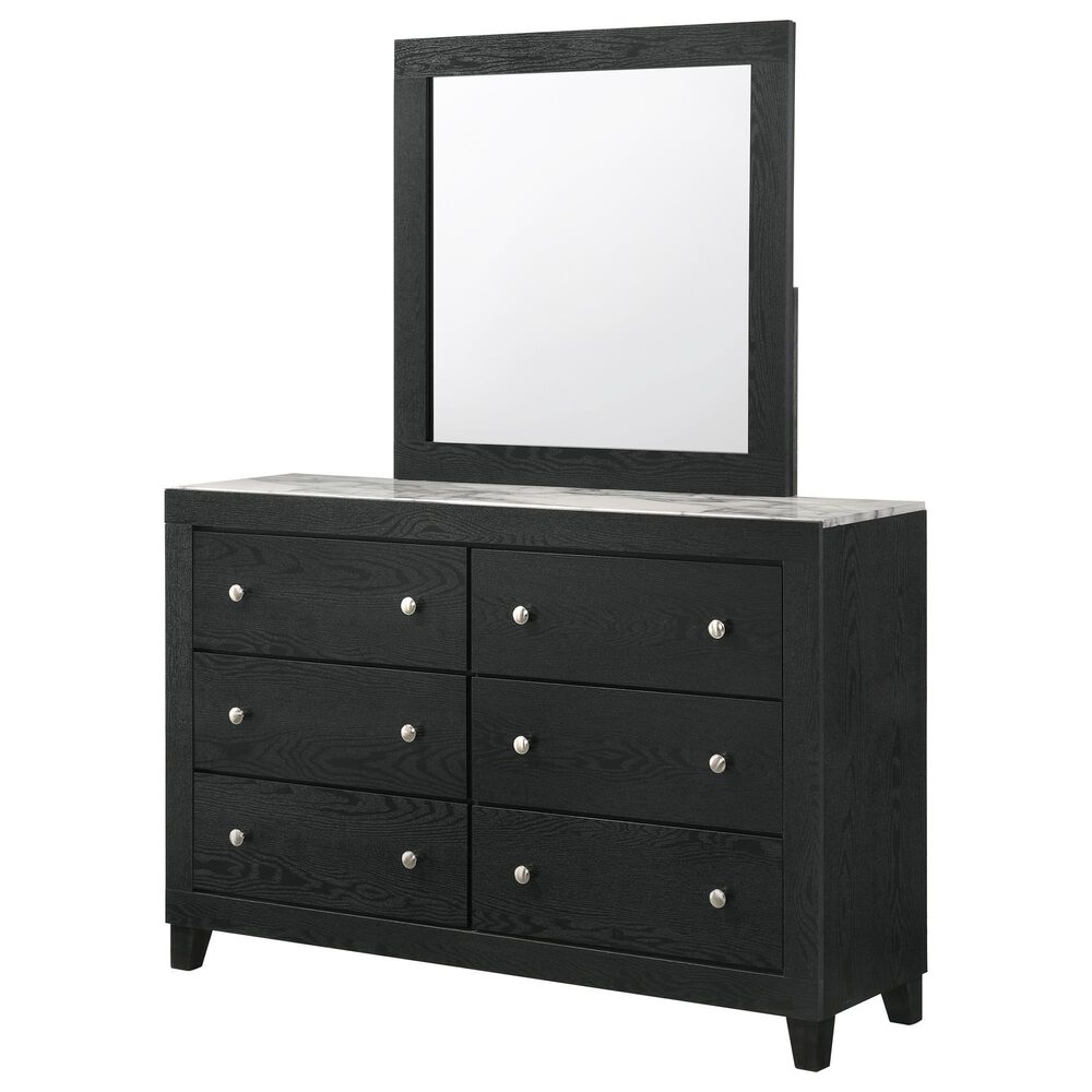Crown Mark Cadence 4-Piece Queen Bedroom Set in Black and White, , large