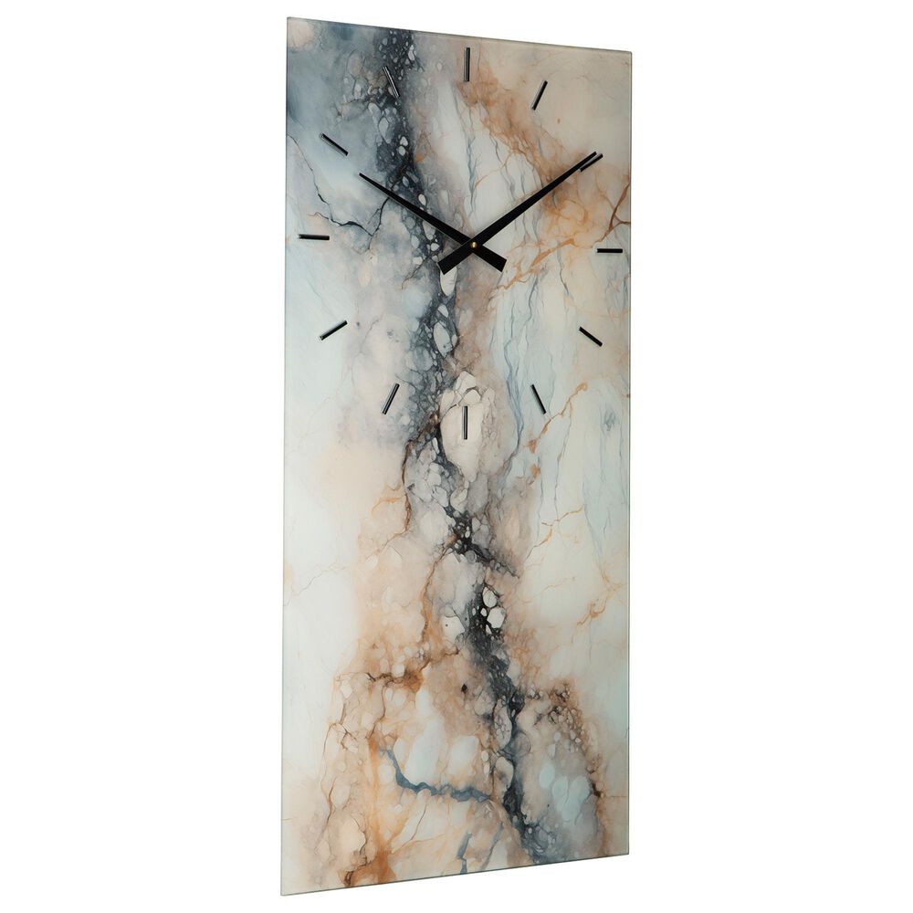Ashley Teague Wall Clock in Brown, Gray, White and Black, , large