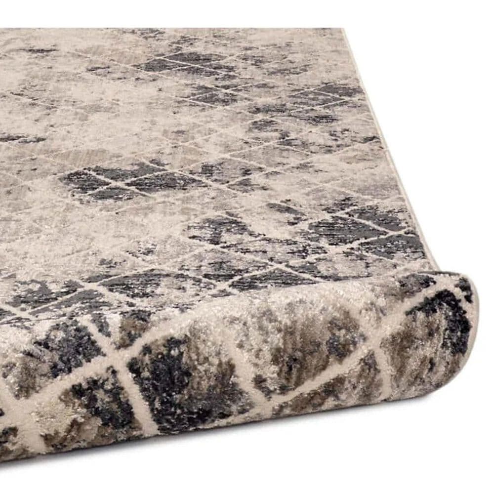 Feizy 3873F Kano Ivory / Gray 2&#39;2&quot; x 3&#39; Area Rug, , large