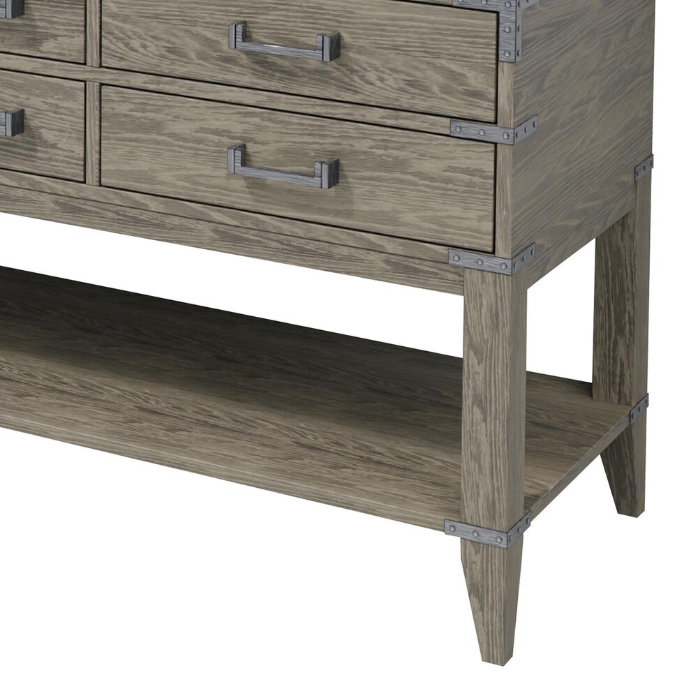 Lexora Home Norwalk 60" Double Bathroom Vanity in Grey Oak with White Quartz Top and Rectangular Sinks, , large