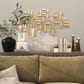 Maple and Jade 30" x 60" Geometric 3D Stripes Wall Decor in Matte Gold, , large