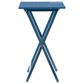 Linon Home Decor Compass Folding TV Tray Table Set with Stand in Navy Blue (Set of 4), , large