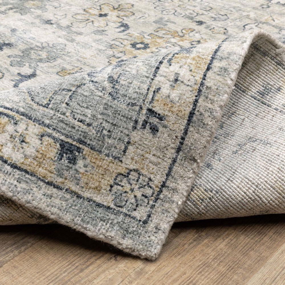 Oriental Weavers Windham WIN01 Ivory and Blue 2&#39;6&quot; x 10&#39; Runner, , large