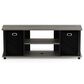HOMLUX 41.7" Entertainment Center TV Stand with Storage Bins in French Oak Grey and Black, , large