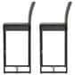 Hearth and Haven Conway Bar Stool in Grey and Black (Set of 2), , large