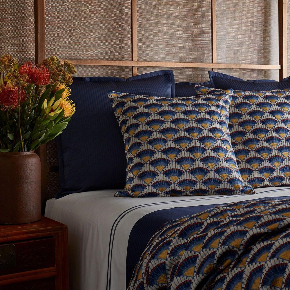 Ann Gish Linea 3-Piece Queen Coverlet Set in Navy, , large