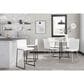 Lumisource Mara Counter Stool with White Cushion in Black (Set of 2), , large