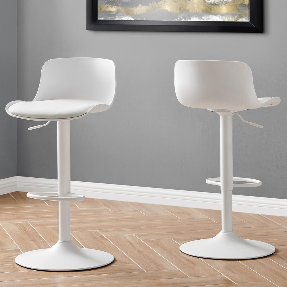 Monarch Specialties Barstool in White (Set of 2), , large