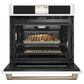 Cafe 2-Piece Kitchen Package with Matte White 30" Smart Built-In Convection Single Wall Oven and Stainless Steel 30" Gas Cooktop, , large