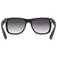 Rayban Glasses Justin Classic Sunglasses with Dark Grey Lenses in Matte Rubber Black, , large