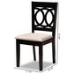 Baxton Studio Lenoir Side Chair with Sand Cushion in Espresso Brown (Set of 2), , large