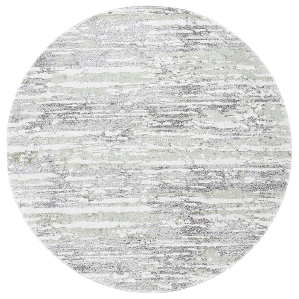 Safavieh Century CTY350F 6"7" Round Grey and Green Area Rug, , large