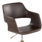Lumisource Margarite Task Chair with Espresso Faux Leather Cushion in Gold, , large