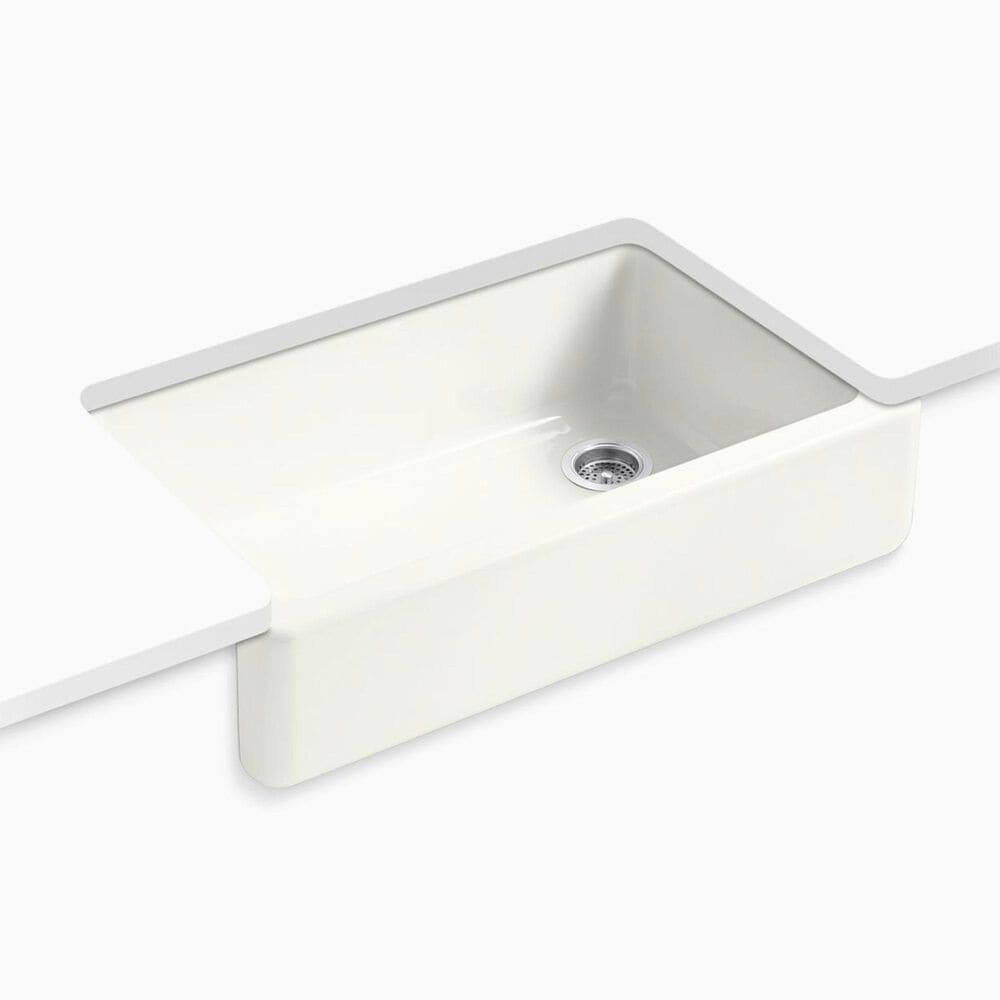 Kohler Whitehaven 35.75&quot; Single Bowl Farmhouse Kitchen Sink in Dune, , large