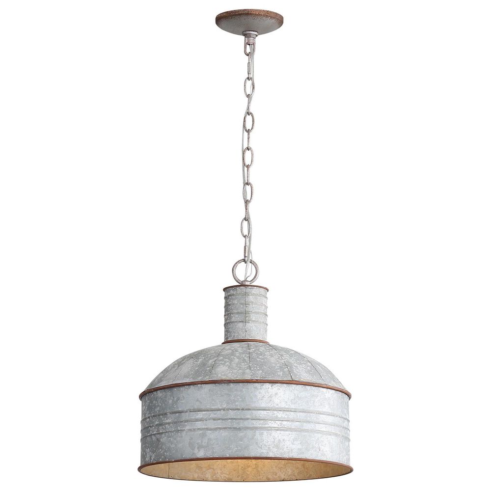 Golden Lighting Tinsmith 1-Light Mini Pendant in Aged Galvanized, , large