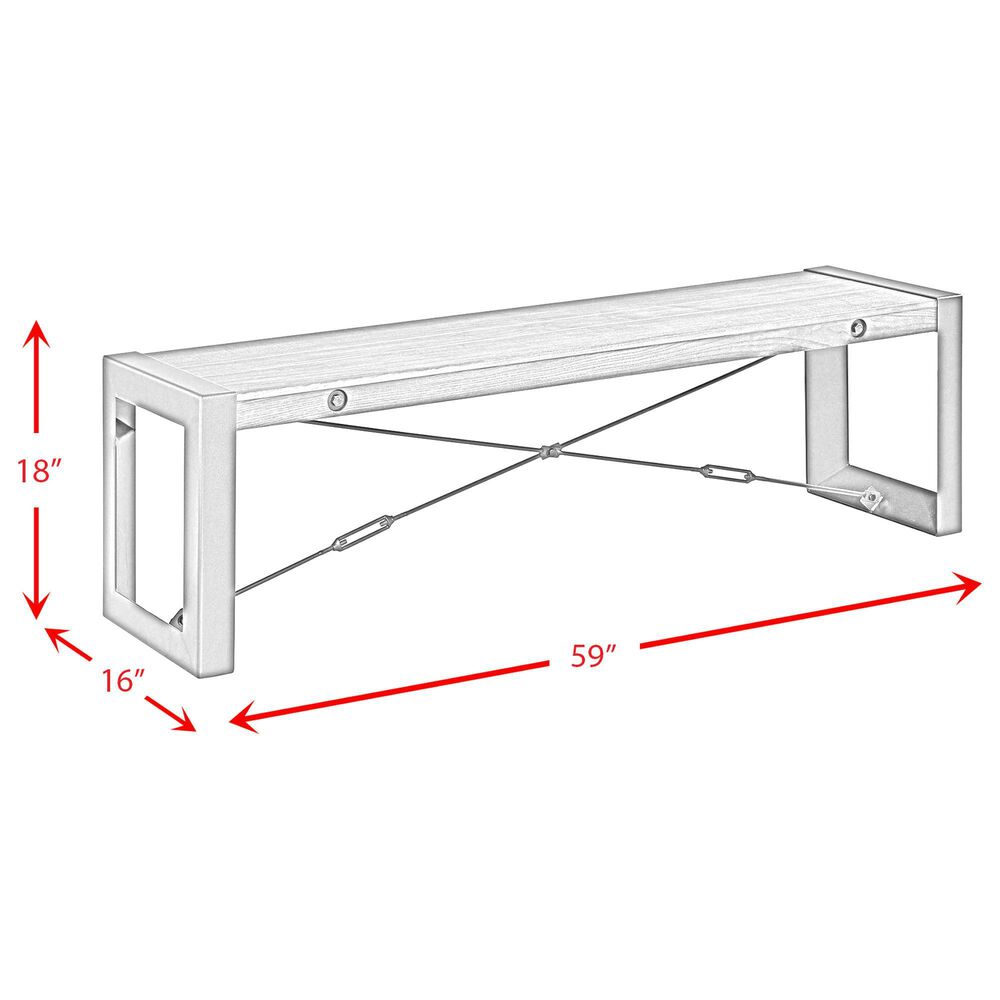 Other Micah Dining Bench in Gunmetal and Walnut, , large