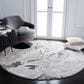 Safavieh Cyrus Shag CYR121G 6"7" Round Grey and Beige Area Rug, , large