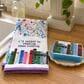 Pavilion Tea Towel with Stacked Book Shape Sponge in White, , large