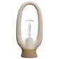 Teak Interiors Stoneware LED Table Lamp in Bisque, , large