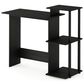 HOMLUX 40" Computer Desk with Open Side Shelves in Americano and Black, , large