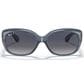 Ray-Ban Jackie Ohh Sunglasses with Blue Lenses in Polished Transparent Blue, , large