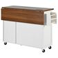 HOMLUX 55" Farmhouse Kitchen Island with Power Outlet in White, , large