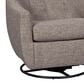 Ashley Upshur Swivel Glider Accent Chair in Taupe, , large