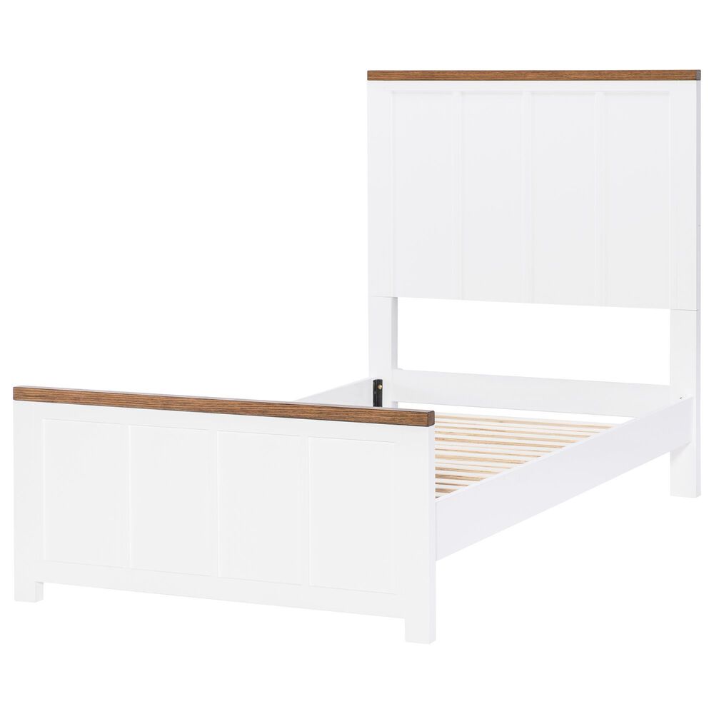Legacy Classic Dutton Twin Platform Bed in Natural White and Toasted Coconut, , large