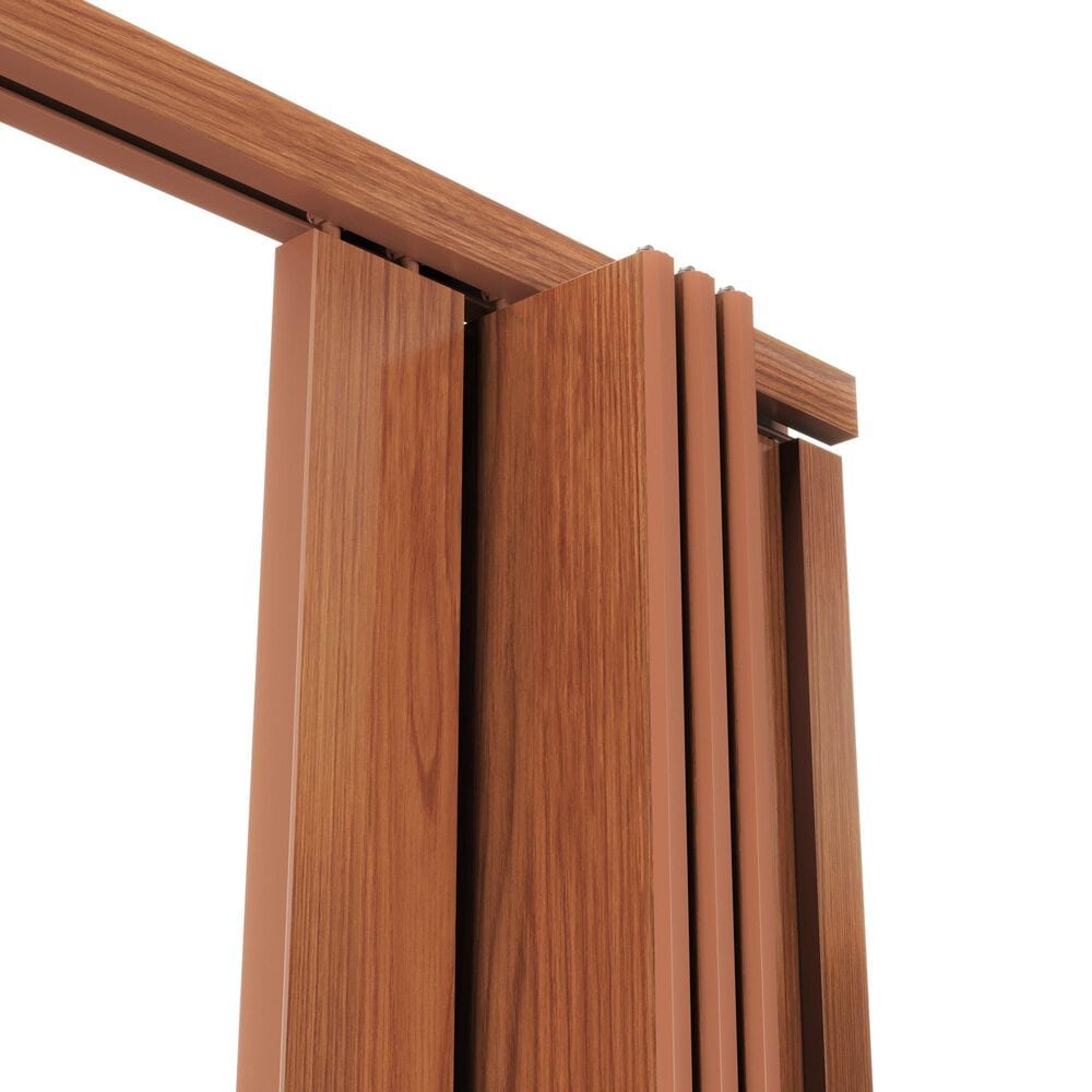 Rta Products Llc Loft Series 48&quot; Premium Double Walled PVC Foldable Accordion Doors in Walnut, , large