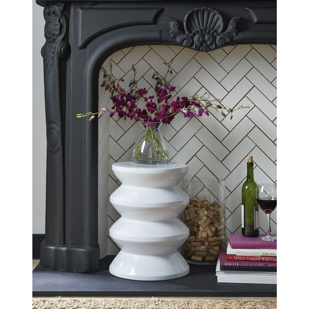 Ashley Lakiness Stool in White, , large