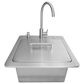 Coyote Outdoor 21" Built-In Outdoor Sink with Faucet, Drain and Soap Dispenser in Stainless Steel, , large