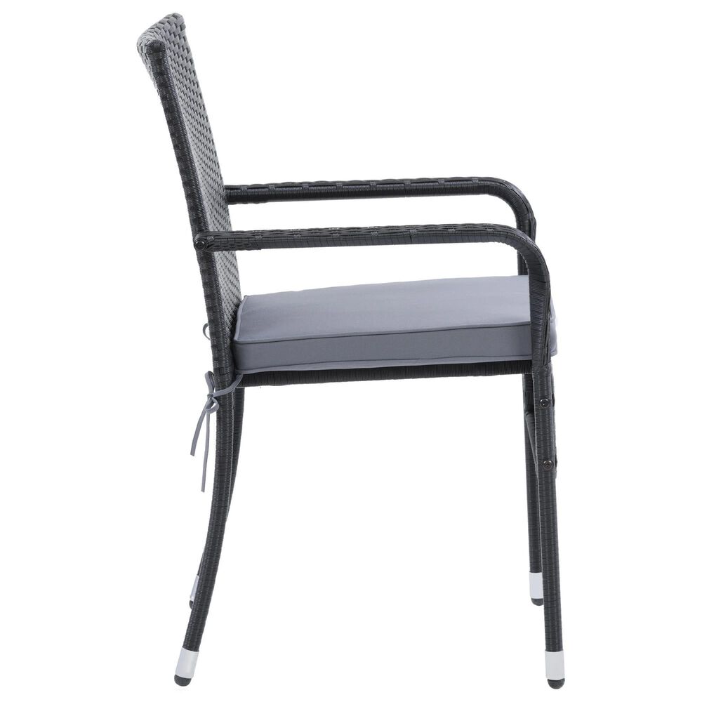 CorLiving Parksville 5-Piece Patio Dining Set in Black/Ash Gray, , large