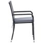CorLiving Parksville 5-Piece Patio Dining Set in Black/Ash Gray, , large