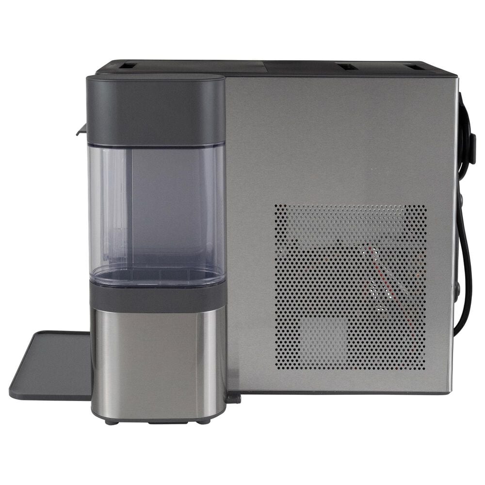 GE Profile Opal Mini Pro Nugget Ice Maker with Side Tank in Stainless Steel and Charcoal Gray, , large