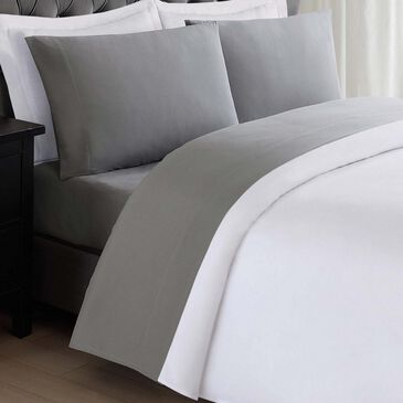 Pem America My World Solid 4-Piece Twin XL Sheet Set in Grey, , large