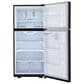 LG 20 Cu. Ft. Top Freezer Refrigerator in Smooth Black, , large