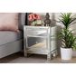 Baxton Studio Fadri 2 Drawer Nightstand in Mirrored, , large