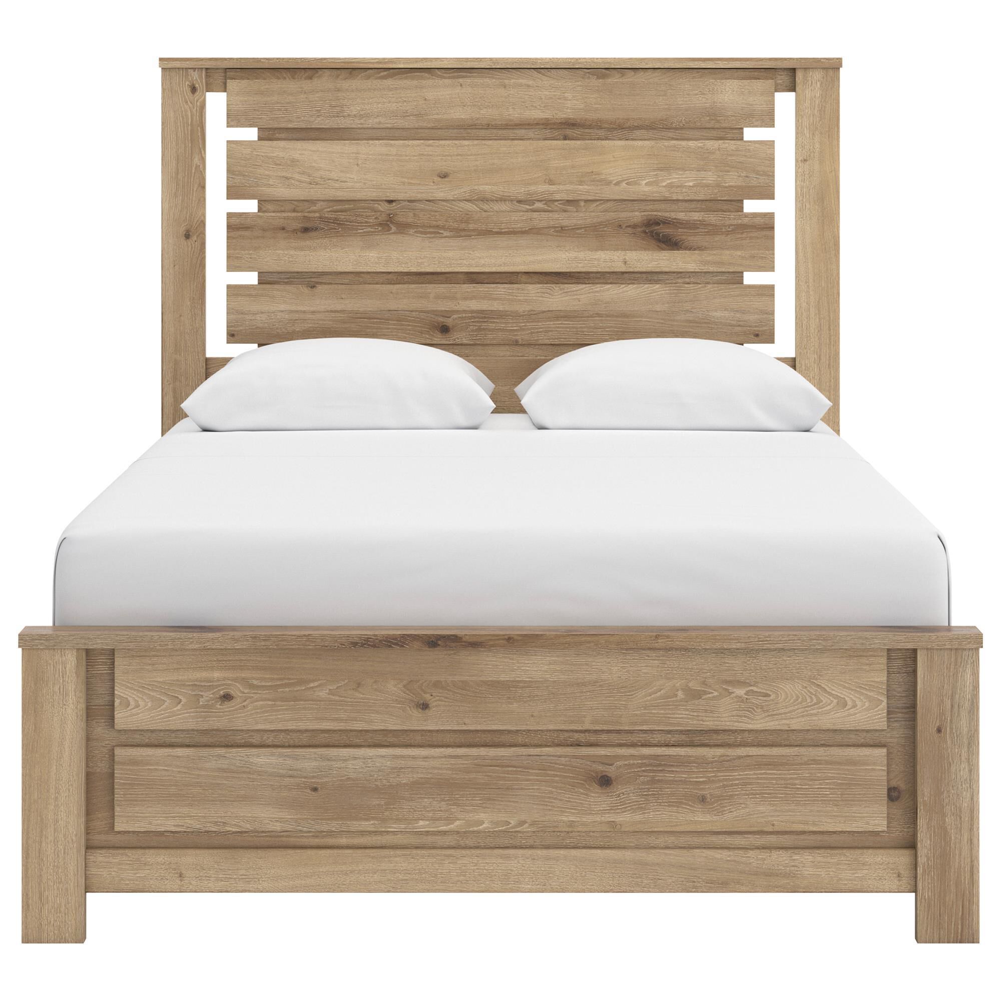 Ashley Brozmont Queen Platform Panel Bed with 2 Nightstands in