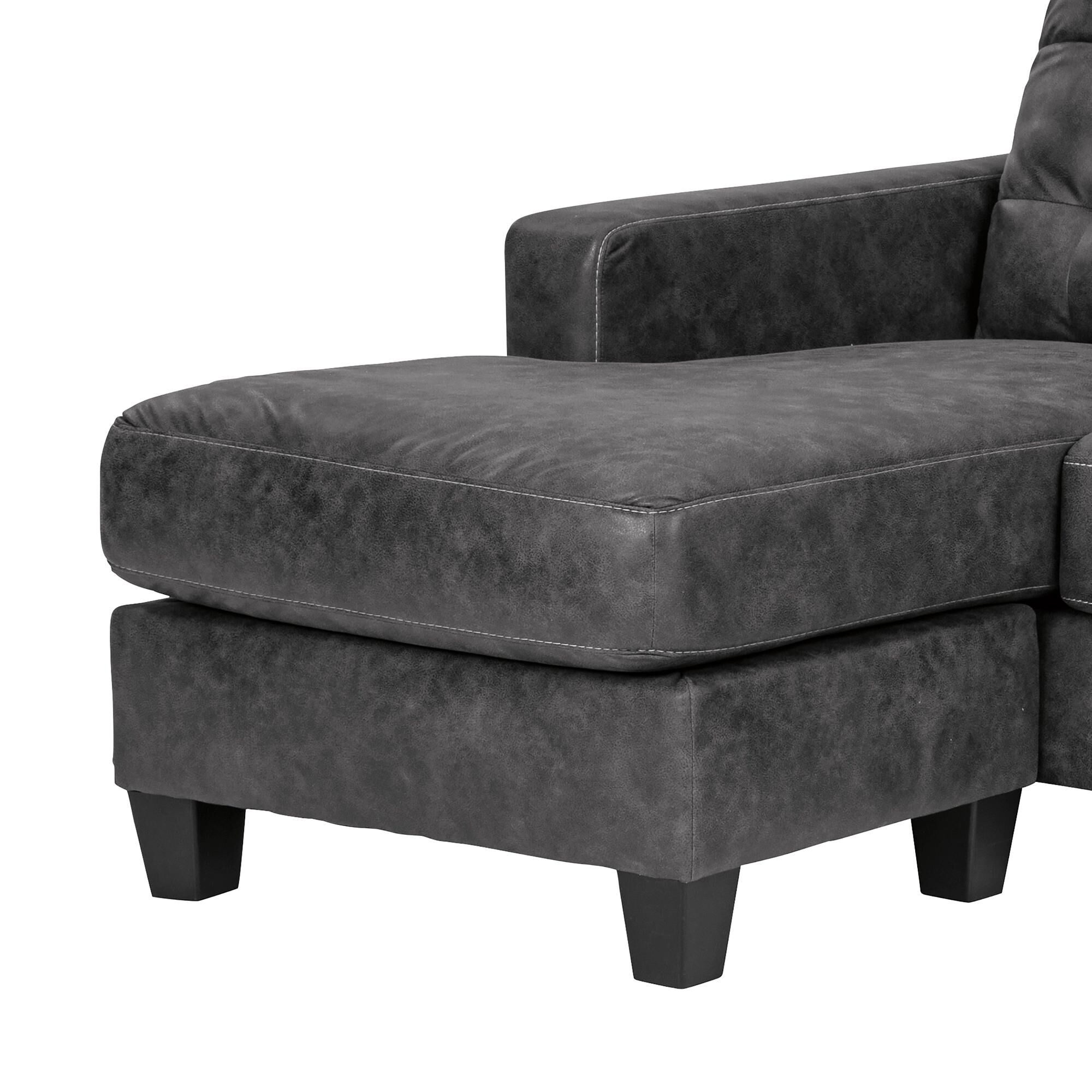 Signature Design by Ashley Venaldi Left Facing Sofa Chaise in Gray